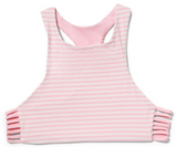 Pink Stripe Bikini Top